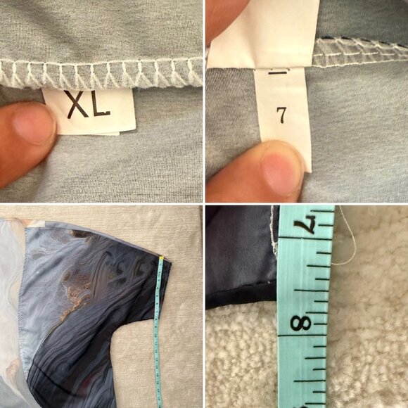 Abstract Print Kimono Open Cardigan Size XL Marble Print Loose Lightweight - Picture 5 of 5